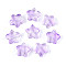 Transparent Glass Beads, Star, Lilac, 8x8x4mm, Hole: 0.9~1mm, about 1950~2000pcs/bag