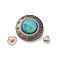 Alloy Decorative Rivets, with Acrylic and Iron Screws, for Purse, Bags, Leather Crafts Decoration, Light Sea Green, 19x9mm, Hole: 2.5mm, screw: 7x4mm, pin: 3mm, flat head screw: 5x7mm