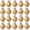 30Pcs Brass Bell Pendants, Round with Tiger Face, Nickel Free, Raw(Unplated), 18x14x10mm, Hole: 1mm