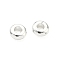 Brass Spacer Beads, Flat Round, Long-Lasting Plated, Lead Free & Cadmium Free, Rack Plating, 925 Sterling Silver Plated, 4x1.5mm, Hole: 1.3mm