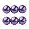 Eco-Friendly Glass Pearl Beads, Pearlized, Round, Medium Slate Blue, 6mm, Hole: 1.2~1.5mm, about 68pcs/Strand, 16''(40.64cm)