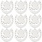 20Pcs 201 Stainless Steel Pendants, Horseshoe with Clover, Stainless Steel Color, 17x16.5x1mm, Hole: 1.5mm