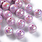Opaque Acrylic Beads, AB Color Plated, Round, Violet, 16x15mm, Hole: 2.8mm
