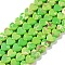 Dyed Synthetic Imperial Jasper Beads Strands, Heart, Light Green, 6x6x3mm, Hole: 1mm, about 69~71pcs/strand, 14.57''~14.96''(37~38cm)