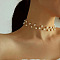 Alloy and Imitation Pearl Branch Choker Necklaces for Wedding Jewelry, Creamy White, Golden, 12.80 inch(32.5cm)