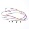 Polyester Shoelaces, with Alloy Buckles, Flat, Colorful, 16~1000x6~10x1mm, 6pcs/set