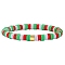 Polymer Clay Heishi Surfer Stretch Bracelet with 304 Stainless Steel Beaded, Preppy Bracelet, Colorful, Inner Diameter: 2 inch(5.2cm)