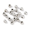 CCB Plastic Round Beads, Silver, 3x2.5mm, Hole: 1.2mm