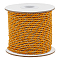 33~35M 3-Ply Polyester Twisted Cord, with Metallic Thread, Round, Orange, 3mm, about 36.09~38.28 Yards(33~35m)/Roll
