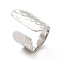 Non-Tarnish 304 Stainless Steel Wide Flat Open Cuff Ring for Women, Stainless Steel Color, US Size 6 1/2(16.9mm)