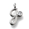 Brass Micro Pave Cubic Zirconia Pendants, Letter Charms, Rack Plating, Long-Lasting Plated, Cadmium Free & Lead Free, Letter G, 12x7x2mm, Hole: 1.6mm
