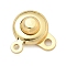Brass Finding, Flat Round, Real 18K Gold Plated, 24mm