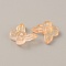Handmade Golde Sand Lampwork Beads, Butterfly, Sandy Brown, 9.5x11x2mm, Hole: 1.2mm