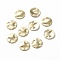 Brass Links Connectors, Long-Lasting Plated, Flat Round, Twist, Real 24K Gold Plated, 8x1mm, Hole: 1.4mm