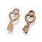 Tibetan Style Alloy Pendants, Cadmium Free & Nickel Free & Lead Free, Skeleton Key, Antique Bronze, 17x9x1mm, Hole: 1mm