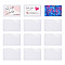 20Pcs PVC Name Card Holders, Rectangle, Clear, 91x64mm