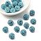 Grade A Rhinestone Beads, Pave Disco Ball Beads, Resin and China Clay, Round, Deep Sky Blue, PP11(1.7~1.8mm), 10mm, Hole: 1.5mm