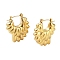 304 Stainless Steel Hoop Earrings, Jewely for Women, Wings, Real 18K Gold Plated, 30x26x10mm