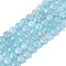 Natural Amazonite Beads Strands, Faceted, Flat Round, 4x2.5mm, Hole: 0.6mm, about 102pcs/strand, 15.35 inch(39cm)