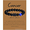 12 Constellation Natural Round Lapis Lazuli Beads Stretch Bracelets, with Black Agate Round Beaded, Cancer, 3/8x2-3/8 inch(1x6cm)