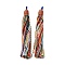 Cotton Tassel Pendants, with Polyester, Colorful, 128~130x11~12mm, Hole: 2x3.5mm