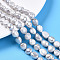 Natural Cultured Freshwater Pearl Beads Strands, Two Sides Polished, Dyed, WhiteSmoke, 9~12.5x8~9x6~7.5mm, Hole: 0.5mm, about 17~18pcs/strand, 6.30~6.89''(16~17.5cm)