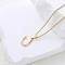 Stainless Steel Alphabet Pendant Necklaces for Women, Golden, Letter U