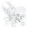Transparent Glass Cabochons, Half Round/Dome, Clear, 40x8mm, 50pcs/box
