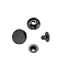 Brass Snap Buttons, Garment Buttons, Gunmetal, Cap: 14.5mm, Pin: 3mm, Stud: 10x3.5mm, knob: 4.5mm & 10x6.5mm, knob: 4mm, 10x3.5mm, Socket: 13x4mm, half-drill: 5.5mm