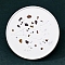 Twelve Constellations Plaster Coaster, with Tiger Eye Clips, Flat Round, Leo, 100mm