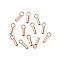 925 Sterling Silver Cord Ends, Rose Gold, 6~7x1.5mm, Hole: 1.5mm, Inner Diameter: 1mm