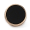 1-Hole Alloy Shank Buttons, with Enamel, Flat Round, Black, 11x6.5mm, Hole: 2mm