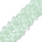 Imitation Jade Glass Beads Strands, Butterfly, Faceted, Pale Green, 8x10x5.5mm, Hole: 0.9mm, about 55pcs/strand, 15.47 inch(39.3cm)