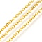 Rack Plating Brass Cable Chains, Cadmium Free & Nickel Free & Lead Free, with Spool, Unwelded, Real 24K Gold Plated, 2.5x2x0.4mm, about 32.81 Feet(10m)/Roll