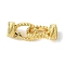 Brass Fold Over Clasps, Lead Free & Cadmium Free, Long-Lasting Plated, Rack Plating, Real 18K Gold Plated, 20mm