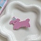 Cute Acrylic Alligator Hair Clips, Hair Accessories for Girls Women, Dog, Old Rose, 60x50x40mm