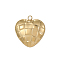 Heart Charms 304 Stainless Steel Pendants, Ion Plating(IP), Real 14K Gold Plated, 15x16mm