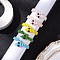 Glass Seed Bead Finger Rings, Snake, Mixed Color, 9.5mm, Inner Diameter: 19mm