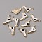 Zine Alloy Enamel Charms, Shoes Charms, Light Gold, White, 12x17x2mm, Hole: 1.5mm