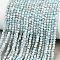 Natural Larimar Beads Strands, Faceted Table Cut Cube, Grade AA, 2~2.5x2~2.5x2mm, Hole: 0.5mm, about 188pcs/strand, 15.67''(39.8cm)