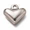 Non-Tarnish 304 Stainless Steel Charms, Heart, Stainless Steel Color, 11x12x3.5mm, Hole: 1.6mm