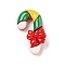 Christmas Theme Opaque Resin Decoden Cabochons, Candy Cane, 29x18x9.5mm