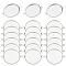 50Pcs 304 Stainless Steel Cabochon Connector Settings, Plain Edge Bezel Cups, Flat Round, Stainless Steel Color, Tray: 25mm, 34x26.8x2mm, Hole: 2.2mm