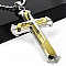 Cross Alloy Pendant Necklaces for Men, Golden, 21.65~23.62 inch(55~60cm)