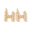 Brass Pendants, Letter Charms, Real 18K Gold Plated, 13x8.5x2mm, Hole: 1mm
