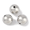 CCB Plastic Round Beads, Platinum, 15.5mm, Hole: 2mm