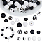 61Pcs 9 Style Silicone Beads, Round & Cow & Cube, Mixed Color, 12~15mm, Hole: 2.2mm