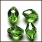 Imitation Austrian Crystal Beads, Grade AAA, K9 Glass, Faceted, Bicone, Lime Green, 6x9.5mm, Hole: 0.7~0.9mm