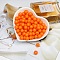 Opaque Acrylic Beads, Round, Dark Orange, 10mm, Hole: 2mm, 50pcs/set