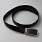 Leather Chain Belt for Man, Ratchet Belt with Alloy Buckle, Black, 48-3/8 inch(123cm)